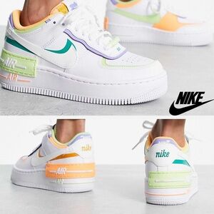 Nike Women's Sneakers - White, Green, Orange, Purple